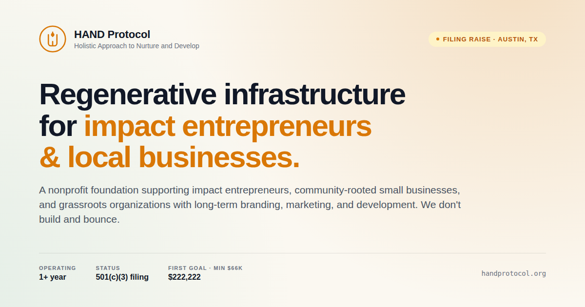HAND Protocol Foundation: Infrastructure for Impact Entrepreneurs ...